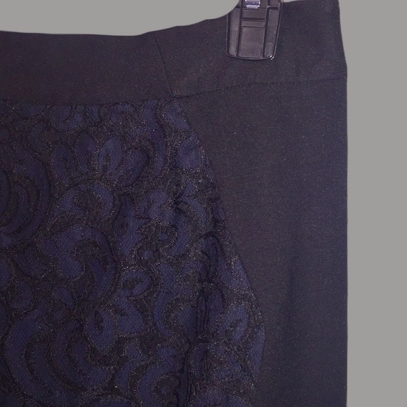 Loft by Ann Taylor - Black with lace inlay skirt - Picture 2 of 4